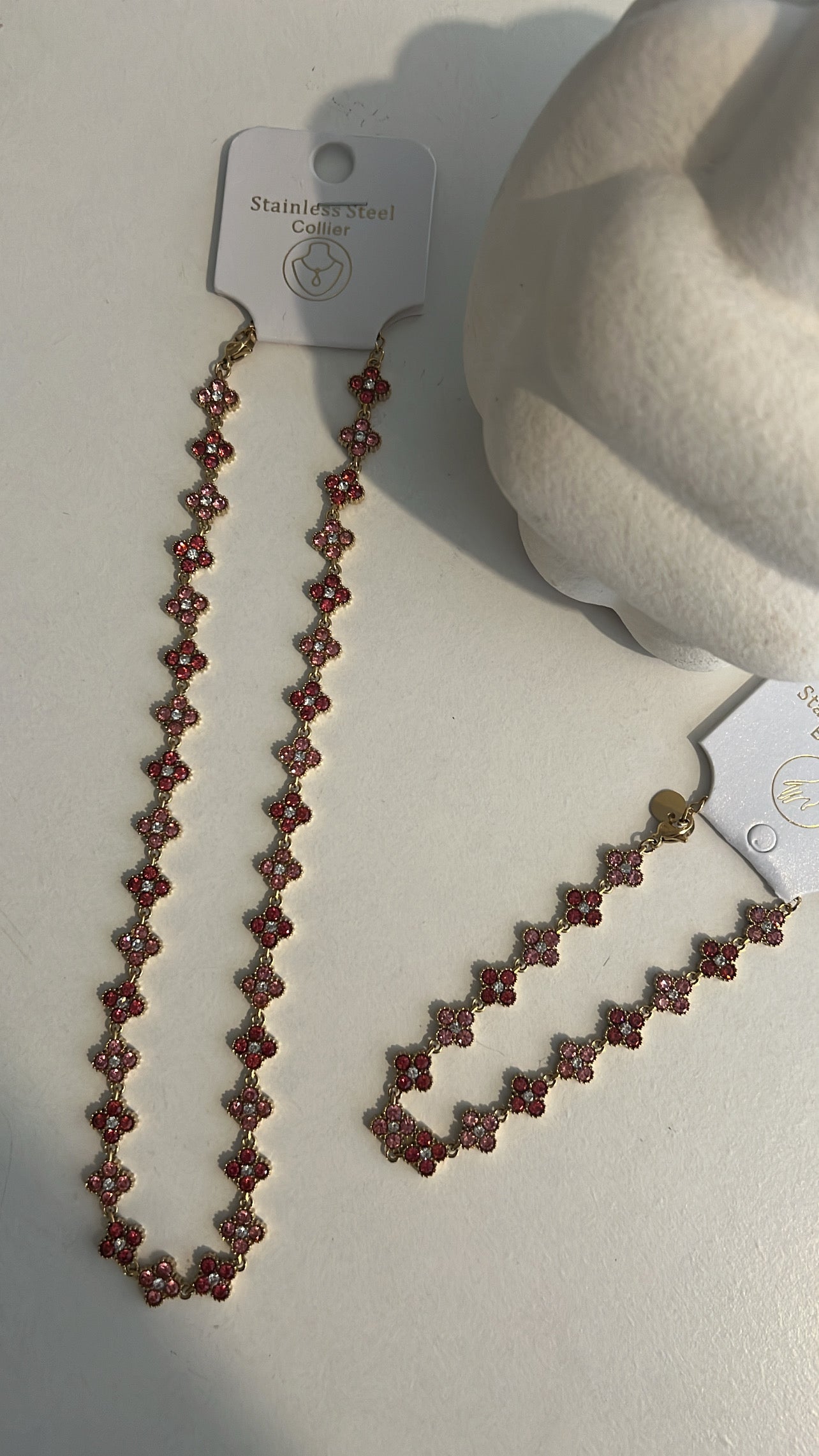 Collier/bracelet multicolore acier inoxydable